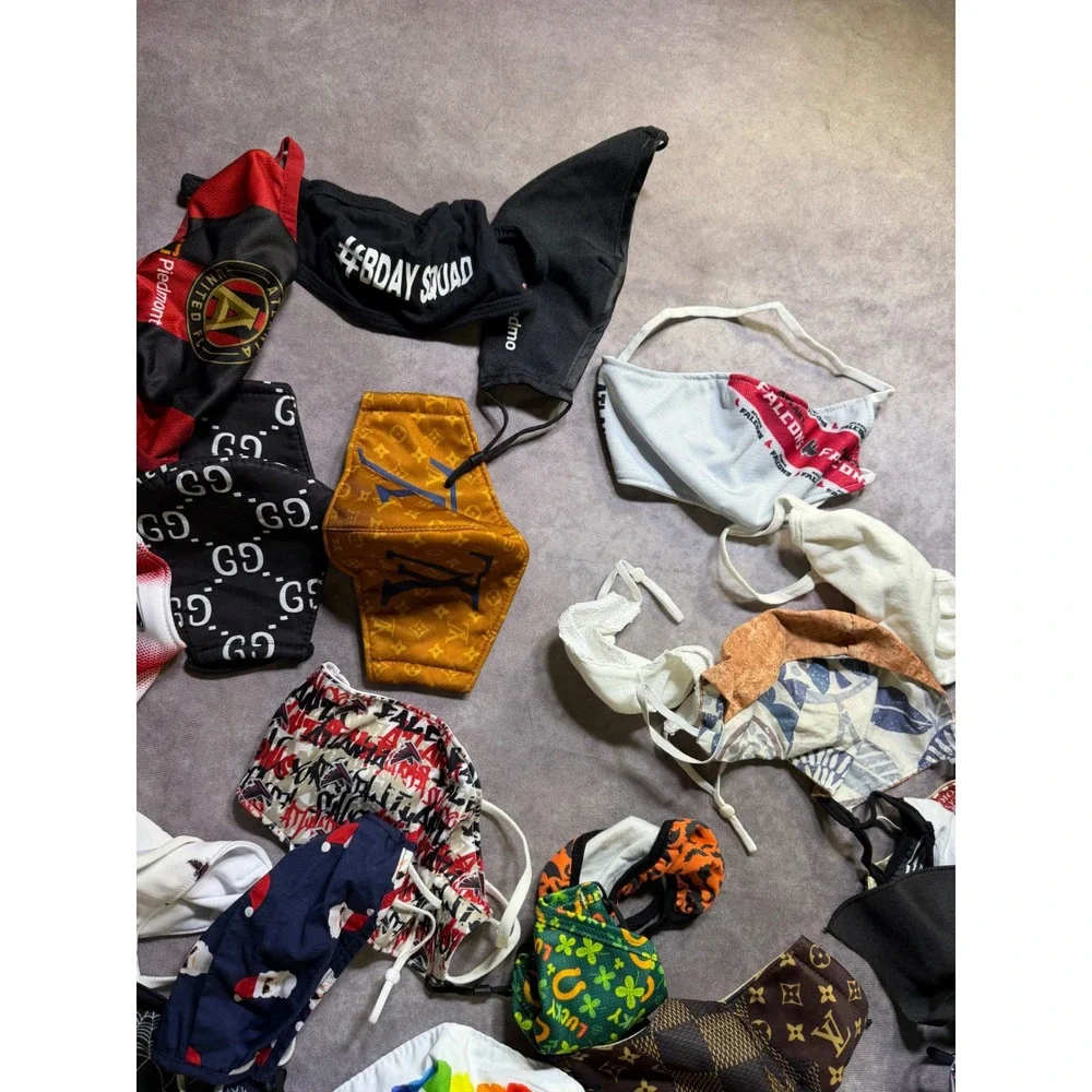 Lot of 18 Washable Cloth Face Masks Atlanta Falcons United FC Monogram Prints